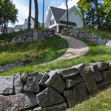 Paver Walkway Down Hill